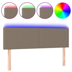 Tête De Lit à LED VidaXL En Velours Gris Foncé - Design Élégant Et Moderne Pour Lit Double, Hauteur Réglable 144x5x78/88 Cm