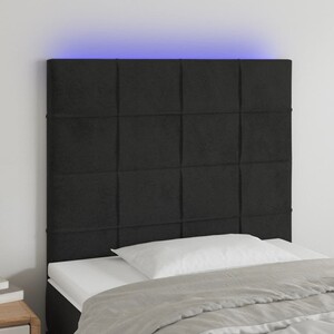 Tête de lit à LED Noir - MOTHINESSTO - 200x5x78-88 cm - Similicuir - Maison Tête de lit à LED Noir - MOTHINESSTO - 200x5x78-88 cm - Similicuir - Maison