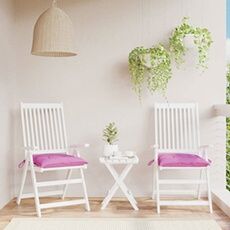 VIDAXL - Lot de 2 Coussins de Chaise - 40x40x7 cm - Rose