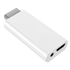 Adaptateur Wii vers HDMI Convertisseur avec Port Hdmi et Sortie Audio 3,5 mm 1080P pour Nintendo Wii et Nintendo Wii U Blanc - -