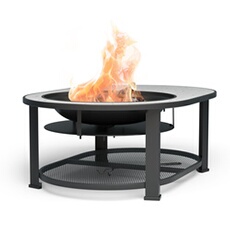 Brasero Merano Circolo L 3 en 1 avec fonction barbecue utilisable comme table 122 x 87 cm
