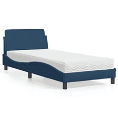 Bed met matras stof blauw 90x190 cm3208310