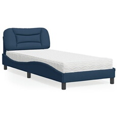 Bed met matras stof blauw 90x190 cm3208505