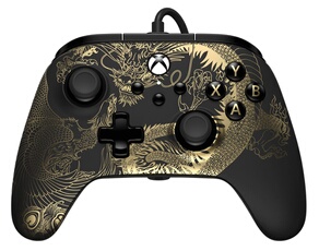 Manette filaire Adv Dragon vs Phoenix pour Xbox Series X Noir et Or