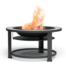 Brasero Merano Circolo 3 en 1 avec fonction barbecue utilisable comme table diamètre 87 cm