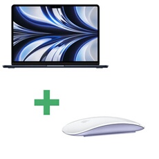 MacBook Air 13 2022 M2 3,5 Ghz 8 Go 256 Go SSD Minuit reconditionné - Souris Apple Magic Mouse Violet incluse