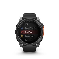 fenix 8 AMOLED 51mm Acier Gray avec bracelet noir