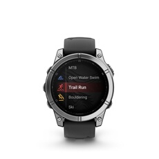 fenix E AMOLED 47mm Acier Silver avec bracelet Graphite