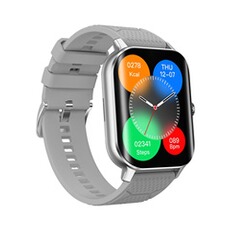 Montre connectée GENERIQUE Smartbluetooth montre F12 sangle adhésif gris argenté sport santé sang oxygène