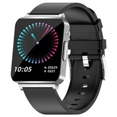 Montre connectée GENERIQUE Smartbluetooth montre KS03 bracelet adhésif argent sport santé sang oxygène