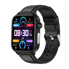 Montre connectée GENERIQUE Smartbluetooth casque montre HT570 bracelet en cuir noir sport alerte santé