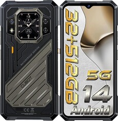 Smartphone Cubot Kingkong X Téléphone Portable 32Go 512Go Android 14 10200mAh 33W 6.58 FHD+ 120Hz 100MP Double Écran 5G Dual SIM NFC Telephone de Chantier-noir