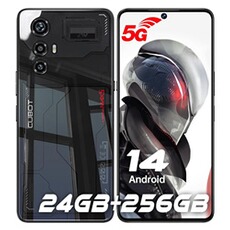 Smartphone Cubot Max 5 Téléphone Portable Débloqué 5G 24GO 256GO Smartphone Android 14 144Hz 6.95 FHD+ 100MP Smartphone Débloqué, 5100mAh 33W Dual SIM 5G Face ID