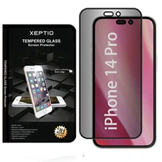 Protection d'écran pour smartphone XEPTIO Protection d'écran vitre espion pour Apple iPhone 16 en Verre trempé - Tempered Glass Protecteur d'écran de confidentialité -