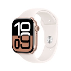Apple Watch Series 10 GPS + Cellular 46mm Boîtier en Aluminium Rose Gold avec Bracelet Sport Rose Tendre - S/M Apple Watch Series 10 GPS + Cellular 46mm Boîtier en Aluminium Rose Gold avec Bracelet Sport Rose Tendre - S/M