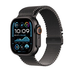 Watch Ultra 2 GPS + Cellular 49mm Boîtier en Titane Noir avec Bracelet Milanais Titane Noir - S version 2024