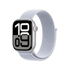 Apple watch Apple Apple Watch Series 10 GPS + Cellular 42mm Boîtier en Aluminium Argent avec Boucle Sport Nuée bleue