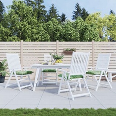 Stoelkussens 4 st bladpatroon 40x40x7 cm stof361499