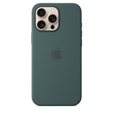 Coque en silicone avec MagSafe pour iPhone 16 Pro Max - Vert lacustre