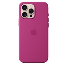 Coque en silicone avec MagSafe pour iPhone 16 Pro Max - Fuchsia