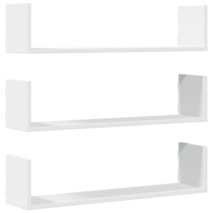 vidaXL Wandschappen 3 st bewerkt hout wit, wandplank, wandrekje, muurplank, wandrek, fotoplank, muur plank, zwevend wandrek, zwevende wandplank vidaXL Wandschappen 3 st bewerkt hout wit, wandplank, wandrekje, muurplank, wandrek, fotoplank, muur plank, zwevend wandrek, zwevende wandplank