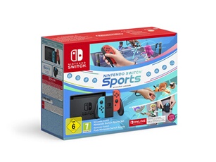 Pack Console Nintendo Switch Neon Switch Sports + 12mois d''abonnement Nintendo Switch Online