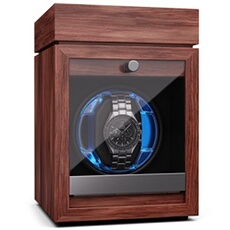 Brienz 1 remontoir de montre 1 montre 4 modes aspect bois éclairage Marron