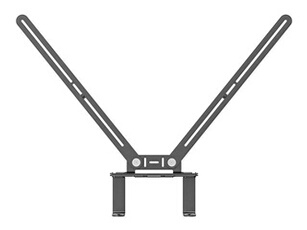 TV Mount For Video Bars - Support pour appareil photo - montable sous moniteur, montable au-dessus de l'écran - pour Tap pour les équipes Microsoft