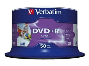 - 50 x DVD+R - 4.7 Go 16x - noyau intérieur imprimable, surface imprimable avec photo - spindle