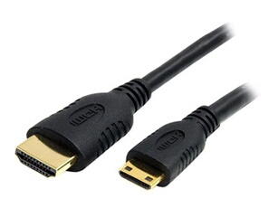 Câble HDMI haute vitesse avec Ethernet 1 m - HDMI vers HDMI Mini - M/M - Câble HDMI avec Ethernet - HDMI mâle pour 19 pin mini HDMI Type C mâle - 1 m