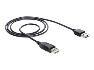 EASY-USB - Rallonge de câble USB - USB (F) pour USB (M) - 1 m - noir