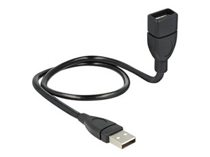 ShapeCable - Rallonge de câble USB - USB (F) pour USB (M) - 50 cm - noir