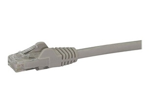 Câble réseau Cat6 Gigabit UTP sans crochet de 1m - Cordon Ethernet RJ45 anti-accroc - Câble patch Mâle / Mâle - Gris - Cordon de raccordement - RJ-45