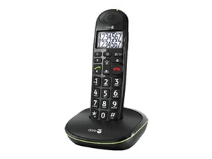 PhoneEasy 110 - Téléphone sans fil avec ID d'appelant/appel en instance - DECTGAP - noir