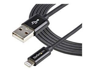 Câble Apple Lightning vers USB pour iPhone, iPod, iPad 2 m Noir - Câble iPhone 5 - Chargeur Synchronisation Lightning - 2m - Câble Lightning -
