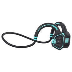 Casque audio YONIS Casque Sport Étanche IP68 Conduction Osseuse Bluetooth Natation 16GB Bleu