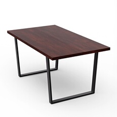 Bearsdon table à manger avec pieds en métal 160 x 90 cm