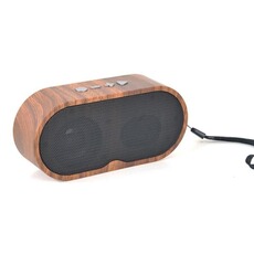 Enceinte sans fil YONIS Mini Enceinte Bluetooth Bois Vintage Avec Radio Et Carte TF