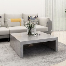 VIDAXL - Table basse - Style contemporain - Gris béton - 100 x 100 x 35 cm