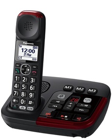 Telephone fixe sans fil noir