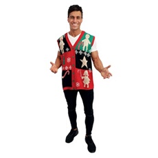 gilet moche noël tradition sans manches adulte - 48165