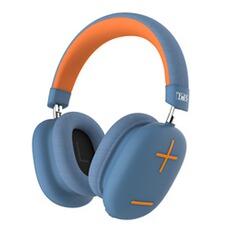 Casque audio T'nB SA T'nB BOUNCE MAX - Écouteurs avec micro - circum-aural - Bluetooth - sans fil, filaire - jack 3,5mm - isolation acoustique - bleu, orange
