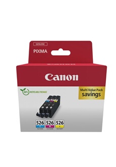 Pack De 3 Cartouches Cyan + + Jaune Canon Cli 526 C Y Canon - vue 5