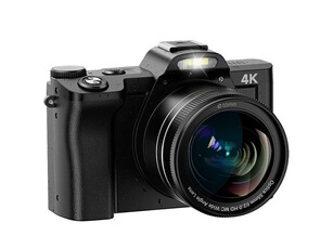 Appareil photo bridge szsmart Appareil photo bridge DC201A 4K 48MP automatique 16X zoom 3,7 pouces écran - noir