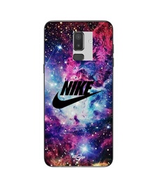 Coque Samsung Galaxy j8 2018 nike logo noir stylé Rose Vif Violet Bleu