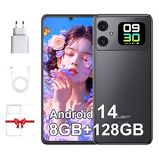 Smartphone Cubot A20 Téléphone Portable 6.745” HD+ 12GO RAM 128GO Smartphone Android 14 5100mAh Dual SIM 4G-Noir
