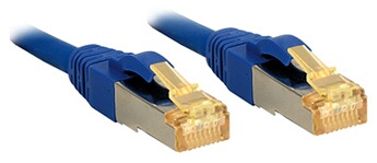 47275 RJ45 Câble réseau, câble patch CAT 6 S/FTP 0.30 m bleu