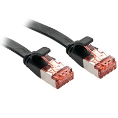 - Cordon de raccordement - RJ-45 (M) pour RJ-45 (M) - 10 m - U / FTP (Paire torsadée blindée) - CAT 6 - sans crochet, plat - noir