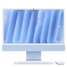 24" écran retina 4,5K 512Go SSD 24 Go RAM Puce M4 CPU 10 cours GPU 10 cours Bleu