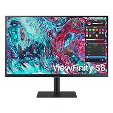 Samsung Ecran PC ViewFinity S80PB 27" 60Hz Dalle IPS Résolution UHD 4K 3 840 x 2 160 5ms 1000:1 Pied Ajustable VESA Flicker Free Windows10 Auto Source Switch+ USB C HDMI - vue 4